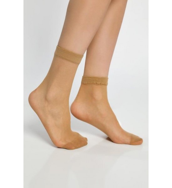 Bella Calze Süper İnce Mat 20 Den Ten Soket Çorap 6 Çift 