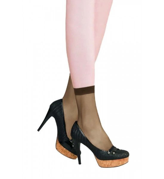 Bella Calze Süper İnce Mat 20 Den Vizon Soket Çorap 6 Çift