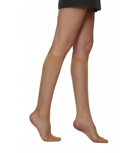 Daymod Lady Fity Parlak Likralı Ten Dizaltı Çorap