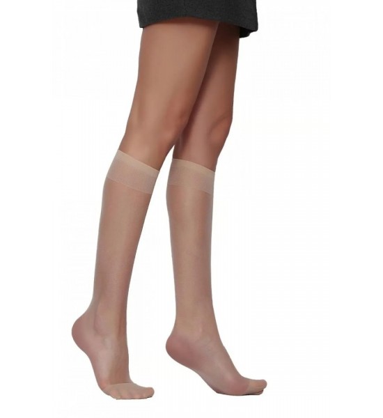 Daymod Lady Fity Parlak Likralı Açık Ten Dizaltı Çorap 