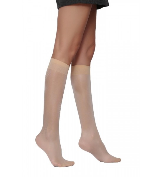Daymod Venüs 40 Parlak Dizaltı Çorap Natural Sahra