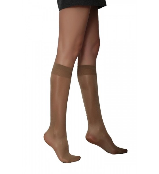 Daymod Venüs 40 Parlak Dizaltı Çorap Bronz