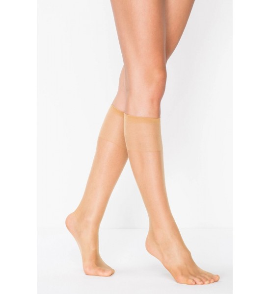 Penti Fit 15 Parlak Likralı Dizaltı 3 Çift Ten Rengi Çorap