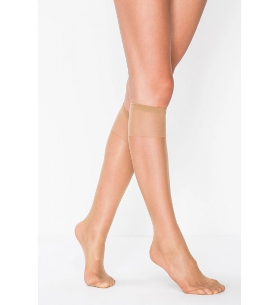 Penti Fit 15 Parlak Likralı Dizaltı 3 Çift Bronz Rengi Çorap