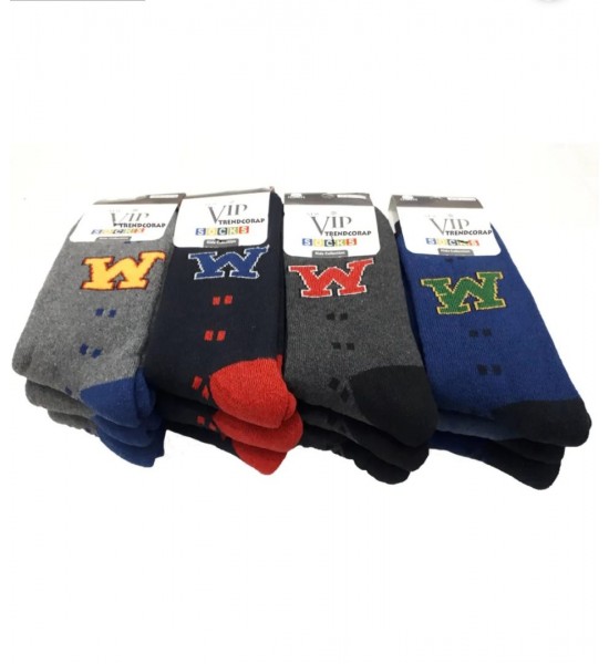 VİP 12 ÇİFT PAMUKLU KIŞLIK HAVLU ERKEK ÇOCUK SOKET ÇORAP