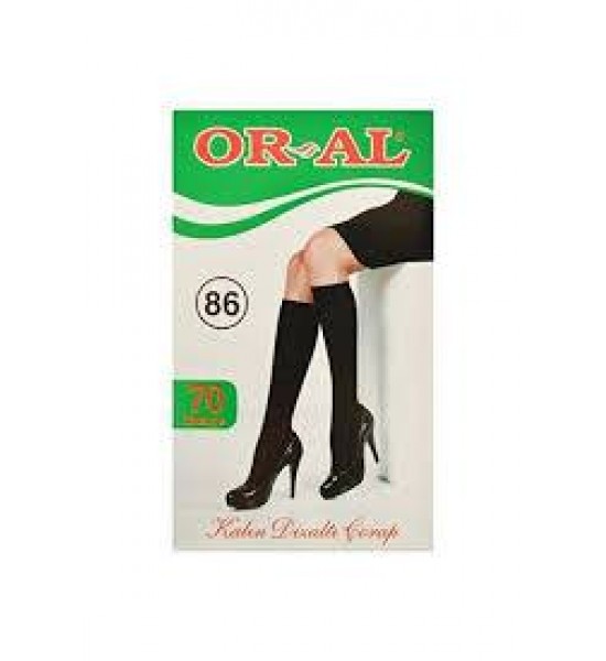 Or-Al 70 Den Kalın Dizaltı Pantalon Çorap 6 Çift Vizon Rengi