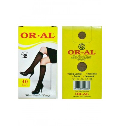 Oral 40 Den Mus Dizaltı 6 Çift Pantolon Çorap - 38 Bronz 