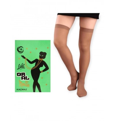 Or-Al Diz Üstü Kalın Kaçmaz 3 Çift Çorap 38 Bronz 