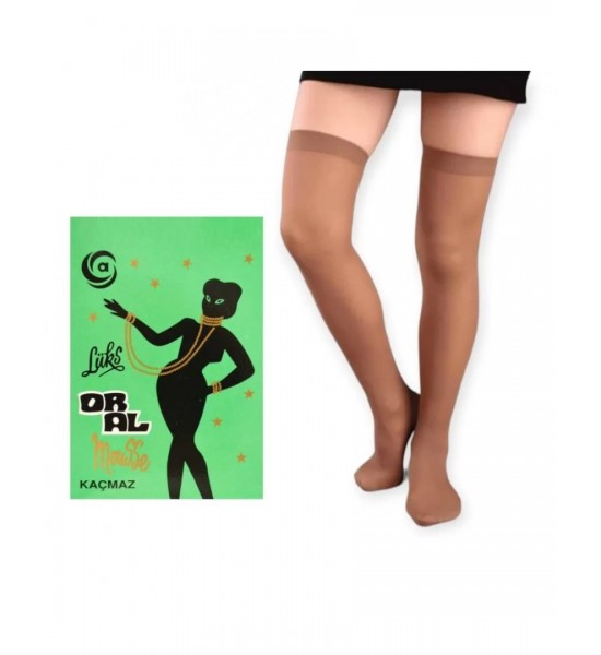 Or-Al Diz Üstü Kalın Kaçmaz 3 Çift Çorap 38 Bronz 