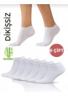 Görünmez Yazlık Çorap Kadın Ve Erkek Çorap Terletmeyen Bambu Beyaz Sneaker Çorap