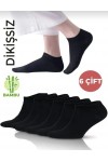Görünmez Yazlık Çorap Kadın Ve Erkek Çorap Terletmeyen Bambu Siyah Sneaker Çorap
