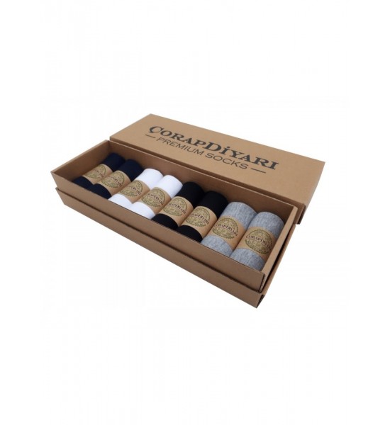 Çorapdiyarı Premium 8'li Dikişsiz Bambu Bayan Spor Bilek Patik Çorap - Karışık