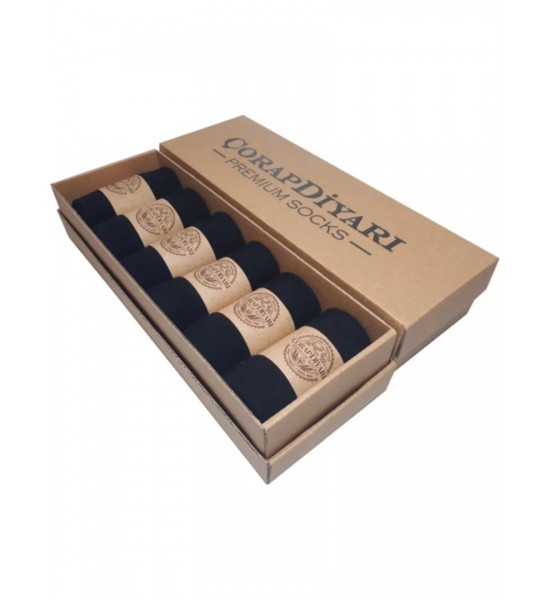 Çorapdiyarı Premium % 100 Pamuklu Dikişsiz Mevsimlik Erkek Çorabı - Siyah
