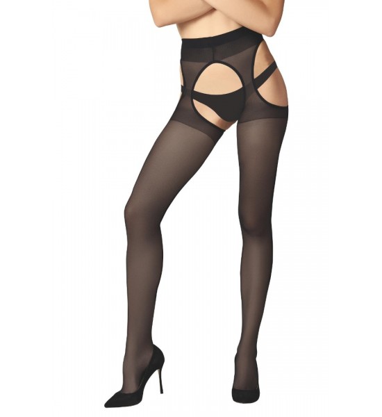 Çorapdiyari Fantazi Ağ Kısmı Açık Siyah Külotlu Çorap