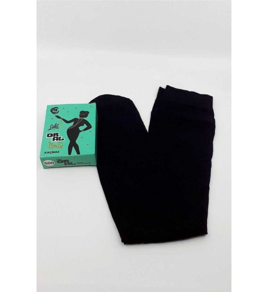 Or-Al Diz Üstü Kalın Kaçmaz 3 Çift Çorap Siyah 