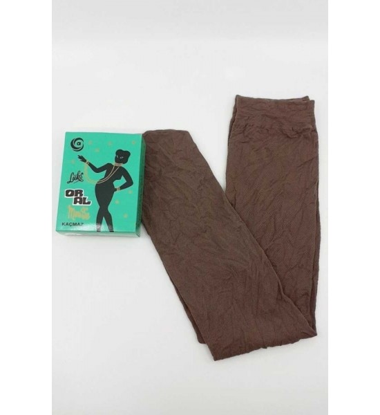 Or-Al Diz Üstü Kalın Kaçmaz 3 Çift Çorap 86 Vizon