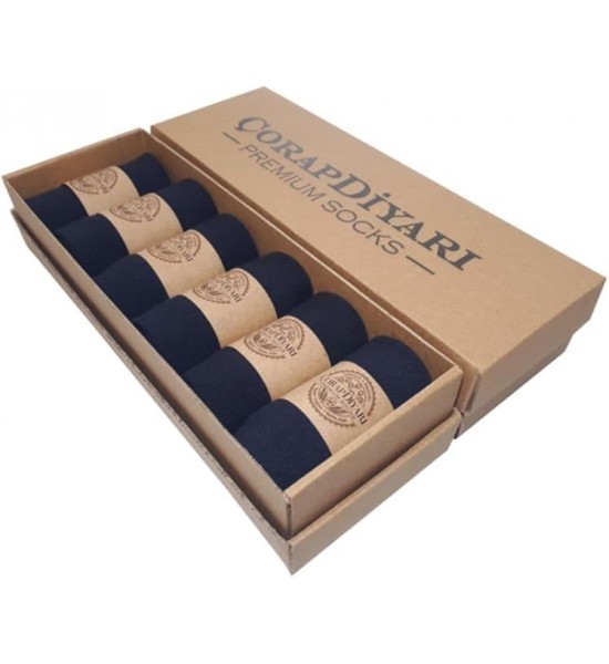 Çorapdiyarı Premium % 100 Pamuklu Dikişsiz Mevsimlik Erkek Çorabı - Lacivert
