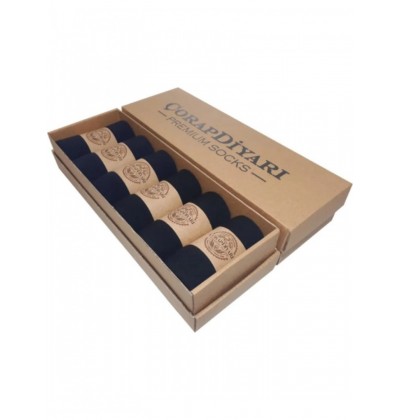 Çorapdiyarı Premium % 100 Pamuklu Dikişsiz Mevsimlik Erkek Çorabı - Siyah - Lacivert