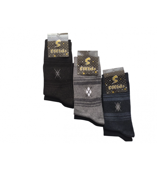 Çorapdiyari & Stilteks Ekonomik Pamuklu Garson Boy 6 Çift Erkek Çorap (35-40)